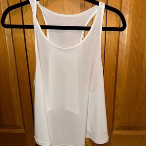lululemon athletica Sheer White Tank Top size 10 loose fit